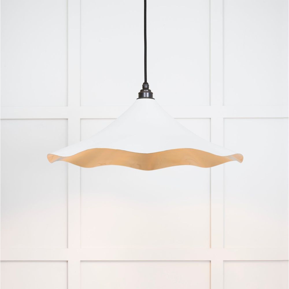 From The Anvil - Smooth Brass Flora Pendant in Flock | Sku. 49731SF | Trade Door Handles.