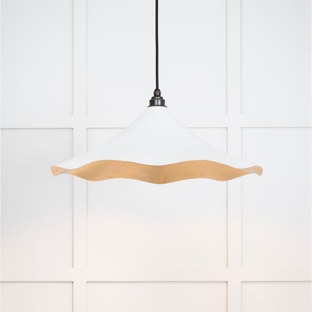 From The Anvil - Smooth Brass Flora Pendant in Flock | Sku. 49731SF | Trade Door Handles.