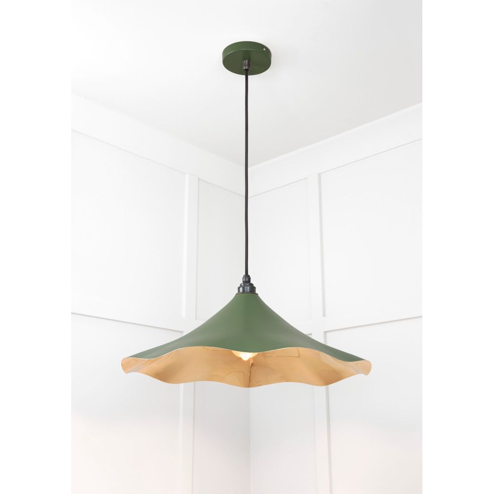 From The Anvil - Smooth Brass Flora Pendant in Heath | Sku. 49731SH | Trade Door Handles.
