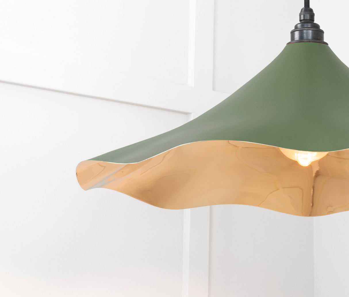 From The Anvil - Smooth Brass Flora Pendant in Heath | Sku. 49731SH | Trade Door Handles.