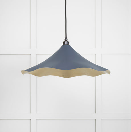 From The Anvil - Smooth Brass Flora Pendant in Slate | Sku. 49731SSL | Trade Door Handles.