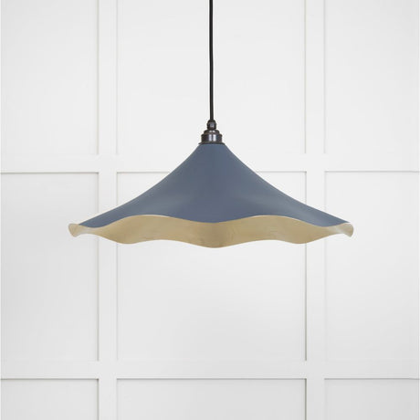 From The Anvil - Smooth Brass Flora Pendant in Slate | Sku. 49731SSL | Trade Door Handles.