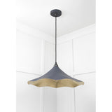 From The Anvil - Smooth Brass Flora Pendant in Slate | Sku. 49731SSL | Trade Door Handles.