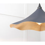 From The Anvil - Smooth Brass Flora Pendant in Slate | Sku. 49731SSL | Trade Door Handles.