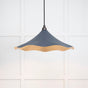 From The Anvil - Smooth Brass Flora Pendant in Slate | Sku. 49731SSL | Trade Door Handles.
