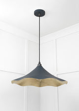 From The Anvil - Smooth Brass Flora Pendant in Soot | Sku. 49731SSO | Trade Door Handles.