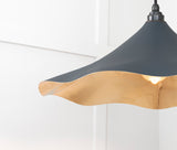 From The Anvil - Smooth Brass Flora Pendant in Soot | Sku. 49731SSO | Trade Door Handles.