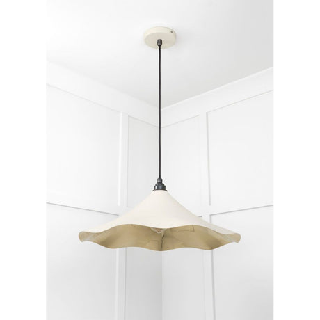 From The Anvil - Smooth Brass Flora Pendant in Teasel | Sku. 49731STE | Trade Door Handles.