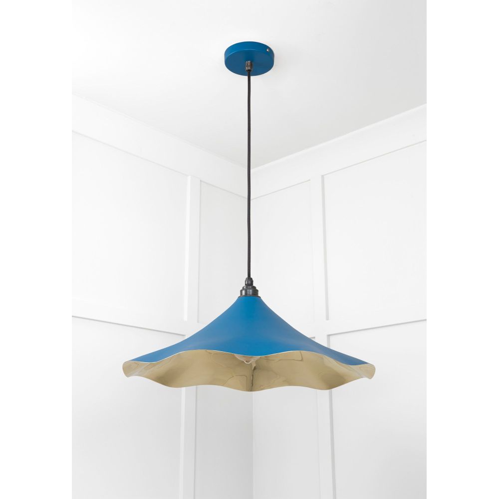 From The Anvil - Smooth Brass Flora Pendant in Upstream | Sku. 49731SU | Trade Door Handles.