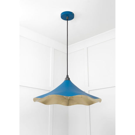 From The Anvil - Smooth Brass Flora Pendant in Upstream | Sku. 49731SU | Trade Door Handles.