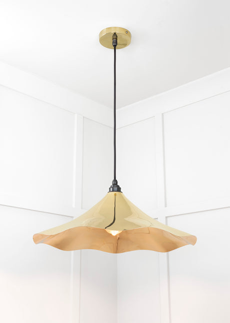 From The Anvil - Smooth Brass Flora Pendant | Sku. 49731 | Trade Door Handles.