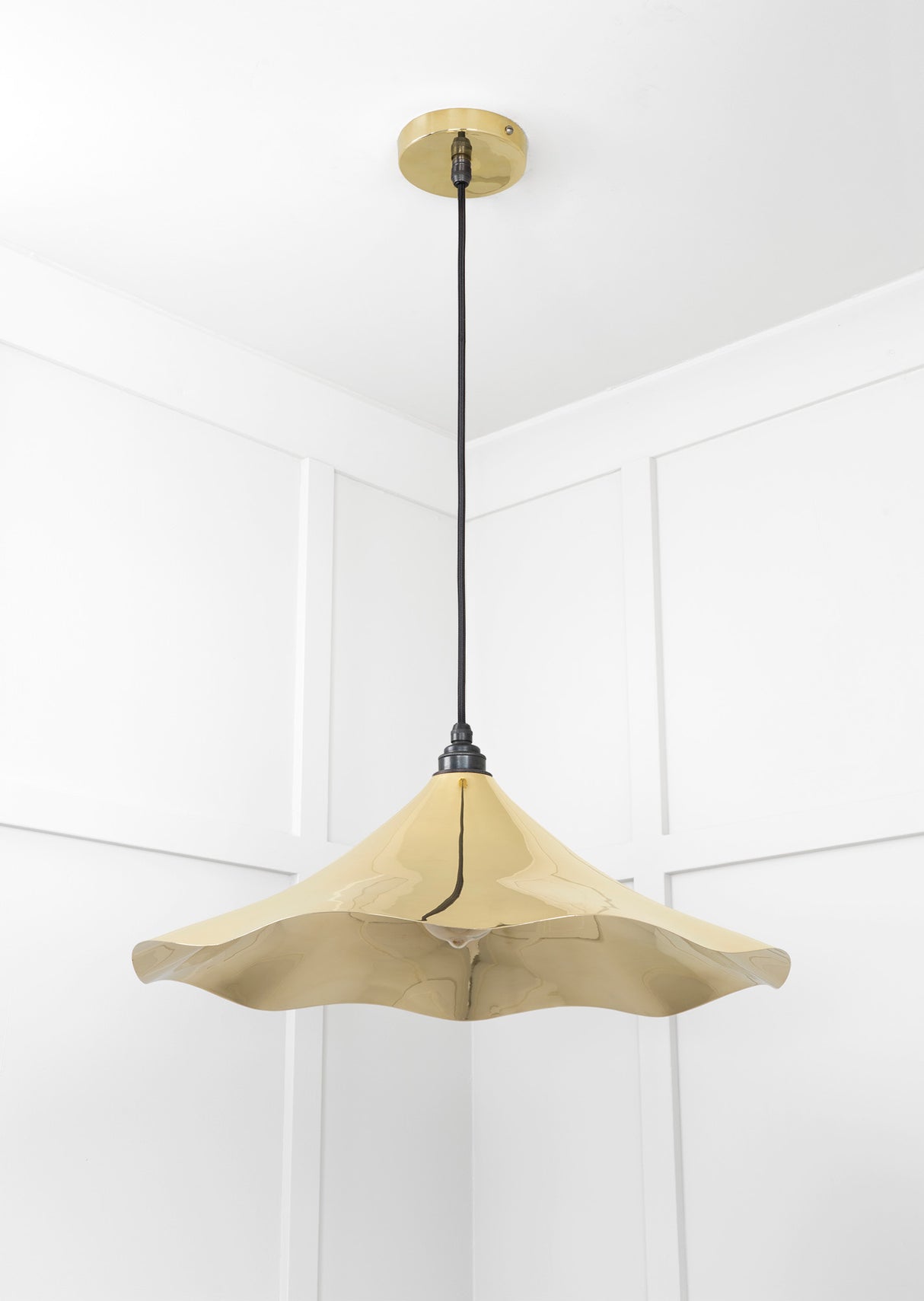 From The Anvil - Smooth Brass Flora Pendant | Sku. 49731 | Trade Door Handles.