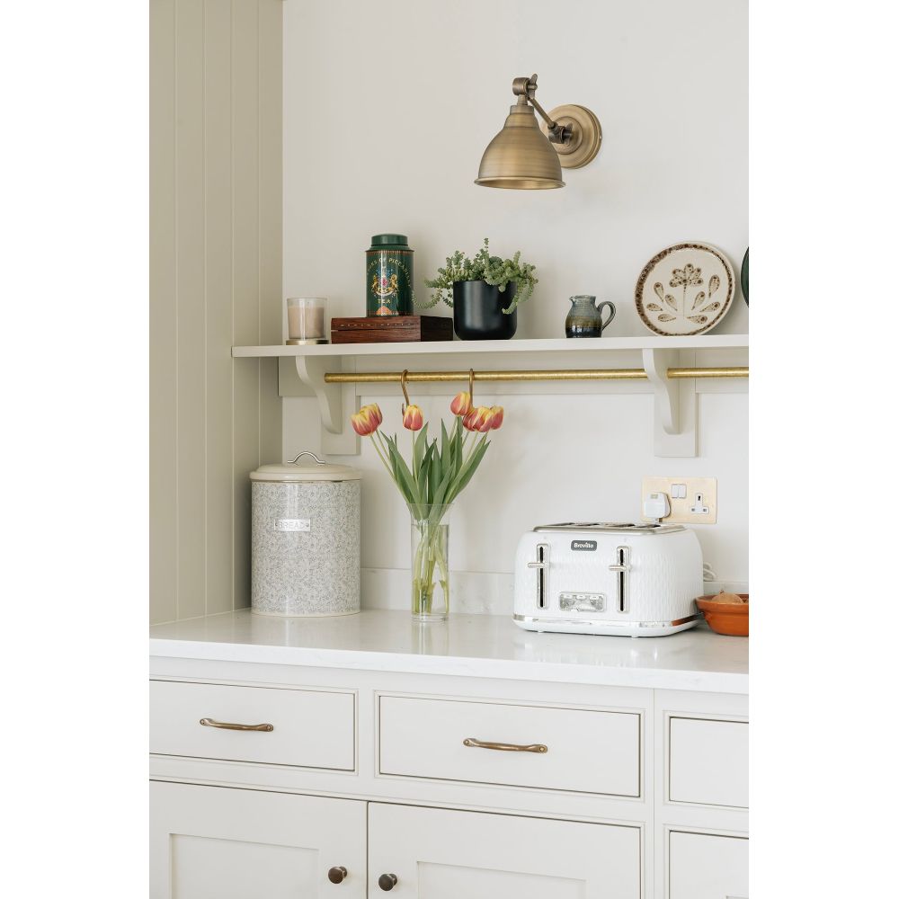 From The Anvil - Aged Brass Brindley Wall Light | Sku. 49733 | Trade Door Handles.