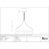 From The Anvil - Aged Brass Frankley Pendant | Sku. 49734 | Trade Door Handles.