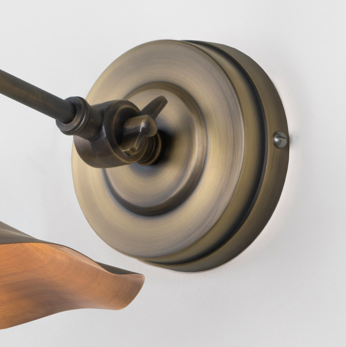 From The Anvil - Aged Brass Flora Wall Light | Sku. 49735 | Trade Door Handles.