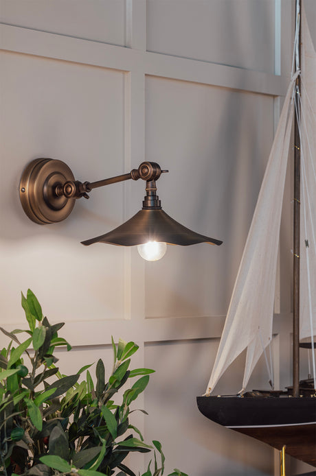 From The Anvil - Aged Brass Flora Wall Light | Sku. 49735 | Trade Door Handles.