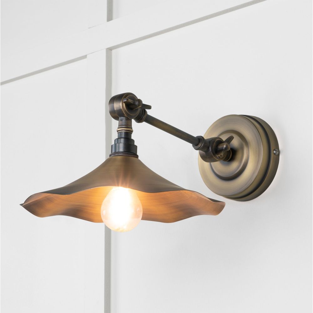 From The Anvil - Aged Brass Flora Wall Light | Sku. 49735 | Trade Door Handles.