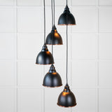 From The Anvil - Smooth Copper Brindley Cluster Pendant in Elan Black | Sku. 49736SEB | Trade Door Handles.