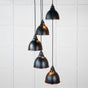 From The Anvil - Smooth Copper Brindley Cluster Pendant in Elan Black | Sku. 49736SEB | Trade Door Handles.