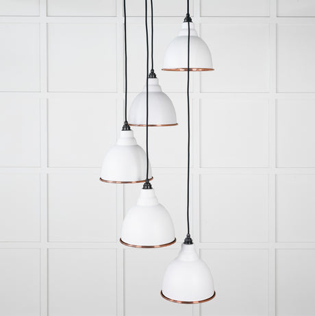 From The Anvil - Smooth Copper Brindley Cluster Pendant in Flock | Sku. 49736SF | Trade Door Handles.