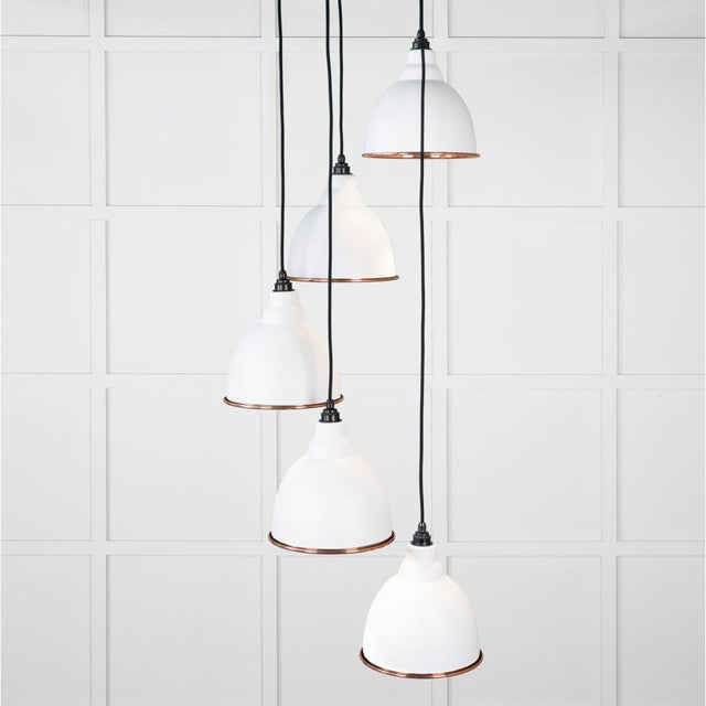 From The Anvil - Smooth Copper Brindley Cluster Pendant in Flock | Sku. 49736SF | Trade Door Handles.