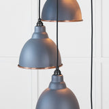 From The Anvil - Smooth Copper Brindley Cluster Pendant in Slate | Sku. 49736SSL | Trade Door Handles.