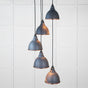 From The Anvil - Smooth Copper Brindley Cluster Pendant in Slate | Sku. 49736SSL | Trade Door Handles.