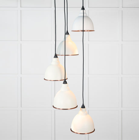 From The Anvil - Smooth Copper Brindley Cluster Pendant in Teasel | Sku. 49736STE | Trade Door Handles.