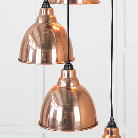 From The Anvil - Smooth Copper Brindley Cluster Pendant | Sku. 49736 | Trade Door Handles.
