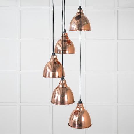 From The Anvil - Smooth Copper Brindley Cluster Pendant | Sku. 49736 | Trade Door Handles.