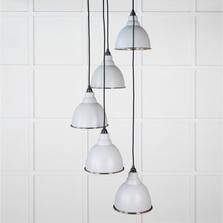 From The Anvil - Smooth Nickel Brindley Cluster Pendant in Birch | Sku. 49737SBI | Trade Door Handles.
