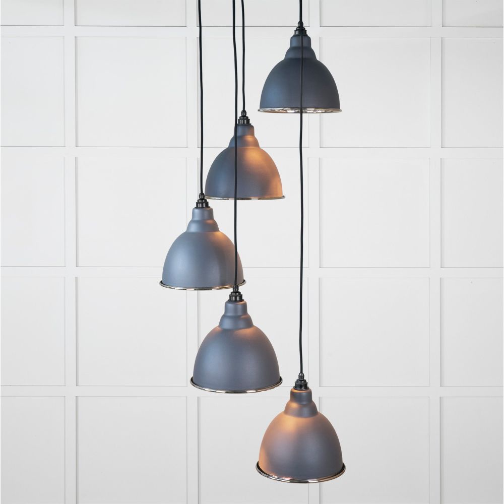 From The Anvil - Smooth Nickel Brindley Cluster Pendant in Slate | Sku. 49737SSL | Trade Door Handles.