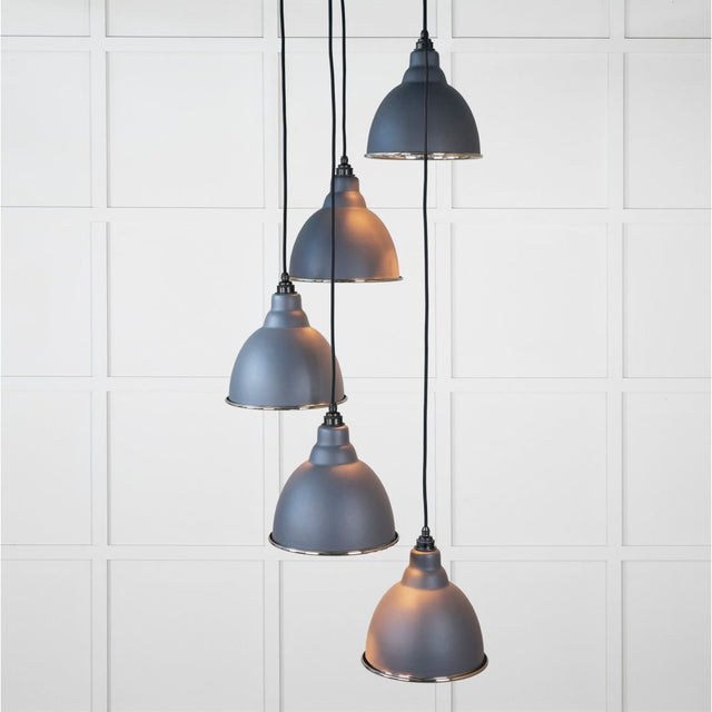 From The Anvil - Smooth Nickel Brindley Cluster Pendant in Slate | Sku. 49737SSL | Trade Door Handles.
