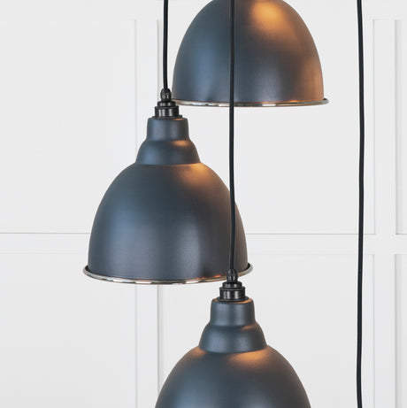 From The Anvil - Smooth Nickel Brindley Cluster Pendant in Soot | Sku. 49737SSO | Trade Door Handles.