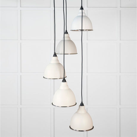 From The Anvil - Smooth Nickel Brindley Cluster Pendant in Teasel | Sku. 49737STE | Trade Door Handles.