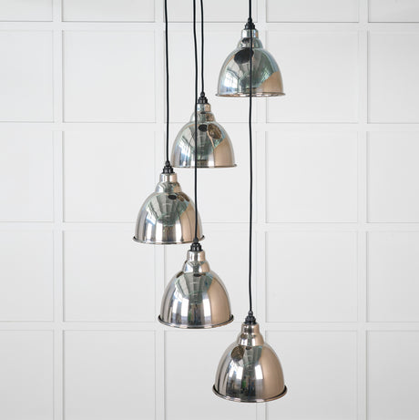 From The Anvil - Smooth Nickel Brindley Cluster Pendant | Sku. 49737 | Trade Door Handles.