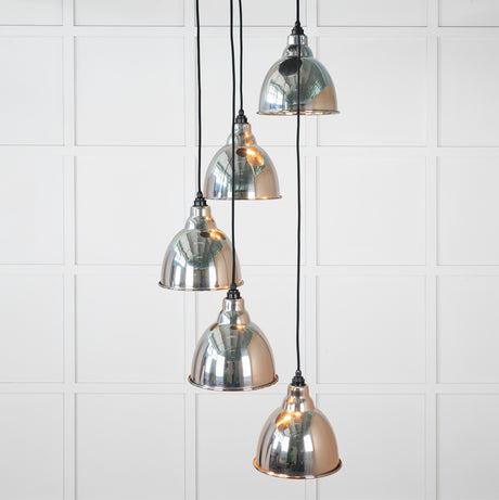 From The Anvil - Smooth Nickel Brindley Cluster Pendant | Sku. 49737 | Trade Door Handles.