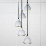 From The Anvil - Smooth Brass Brindley Cluster Pendant in Birch | Sku. 49738SBI | Trade Door Handles.