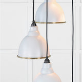 From The Anvil - Smooth Brass Brindley Cluster Pendant in Birch | Sku. 49738SBI | Trade Door Handles.