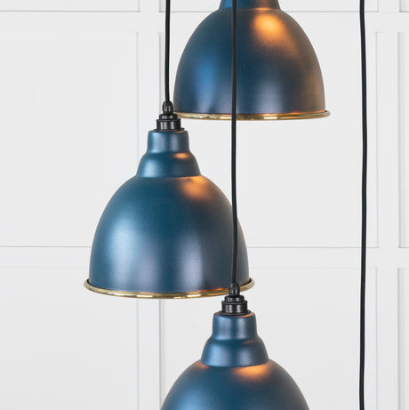 From The Anvil - Smooth Brass Brindley Cluster Pendant in Dusk | Sku. 49738SDU | Trade Door Handles.