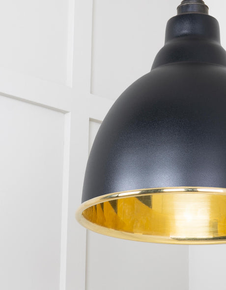 From The Anvil - Smooth Brass Brindley Cluster Pendant in Elan Black | Sku. 49738SEB | Trade Door Handles.