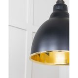 From The Anvil - Smooth Brass Brindley Cluster Pendant in Elan Black | Sku. 49738SEB | Trade Door Handles.