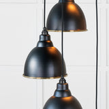 From The Anvil - Smooth Brass Brindley Cluster Pendant in Elan Black | Sku. 49738SEB | Trade Door Handles.