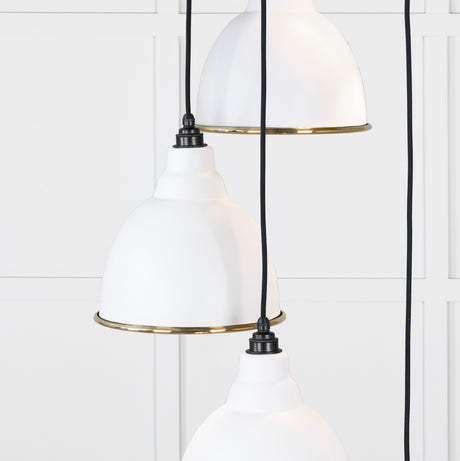 From The Anvil - Smooth Brass Brindley Cluster Pendant in Flock | Sku. 49738SF | Trade Door Handles.