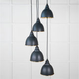 From The Anvil - Smooth Brass Brindley Cluster Pendant in Soot | Sku. 49738SSO | Trade Door Handles.