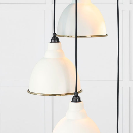 From The Anvil - Smooth Brass Brindley Cluster Pendant in Teasel | Sku. 49738STE | Trade Door Handles.