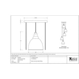 From The Anvil - Smooth Brass Brindley Cluster Pendant in Tump | Sku. 49738STU | Trade Door Handles.