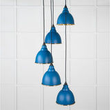 From The Anvil - Smooth Brass Brindley Cluster Pendant in Upstream | Sku. 49738SU | Trade Door Handles.