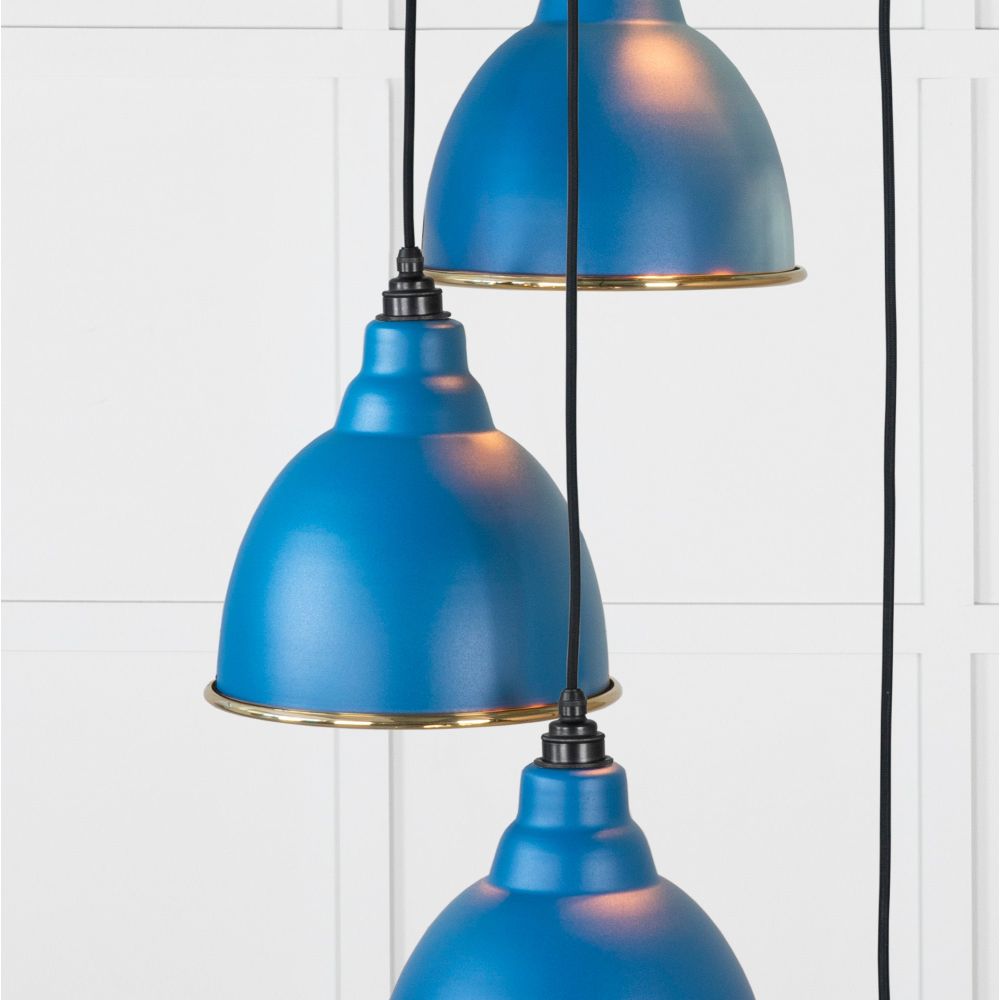 From The Anvil - Smooth Brass Brindley Cluster Pendant in Upstream | Sku. 49738SU | Trade Door Handles.