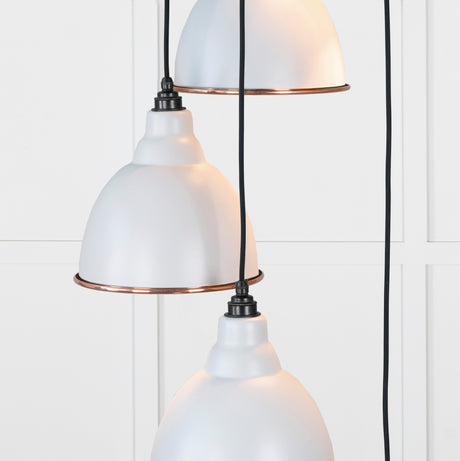 From The Anvil - Hammered Copper Brindley Cluster Pendant in Birch | Sku. 49739SBI | Trade Door Handles.